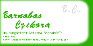 barnabas czikora business card